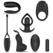 Tardenoche Six-In-One Vibrating Bullet & 6 Silicone Accessories Kit Black